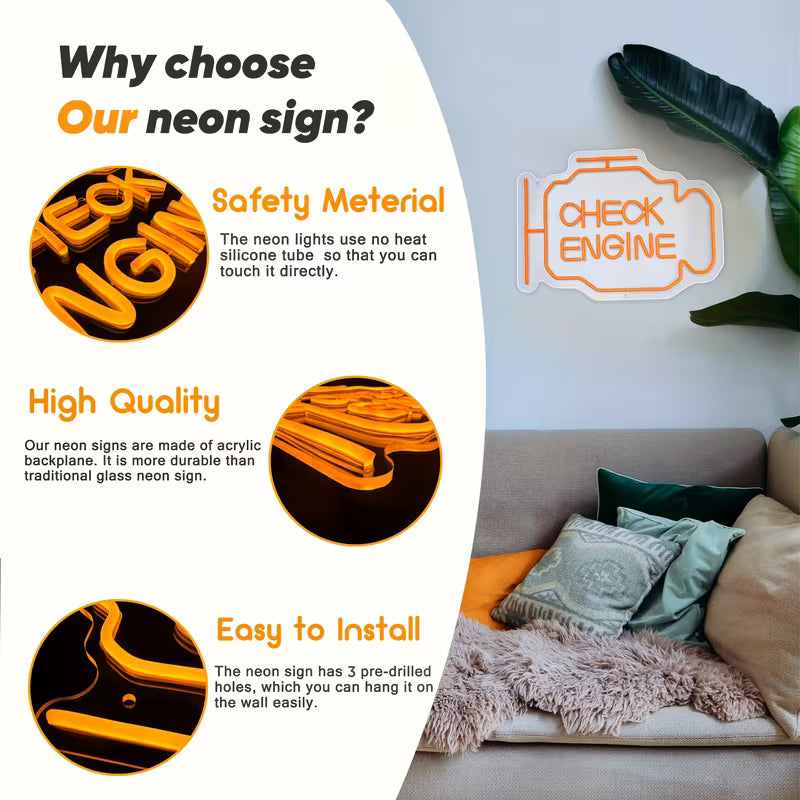 Large check engine led